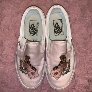 Satin Vans Slip-Ons
